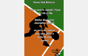 Porte Ouverte au Tennis Club Belvérin